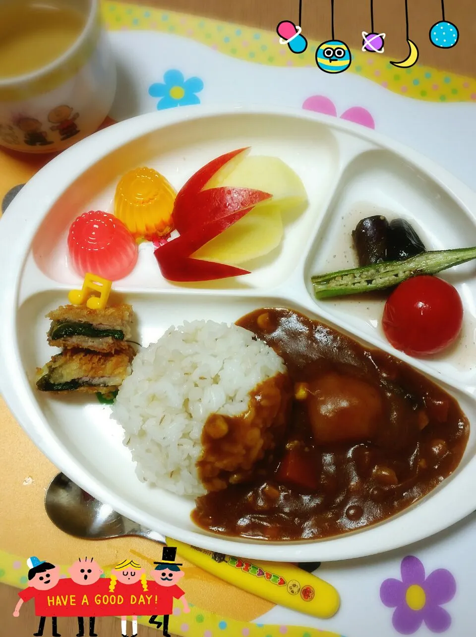 野菜たっぷりカレープレート
３歳息子くんへ(^_^)v|♡さぁや♥さん