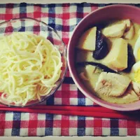 グリーンカレーつけ麺（糖質0麺）🍛|きょうこさん