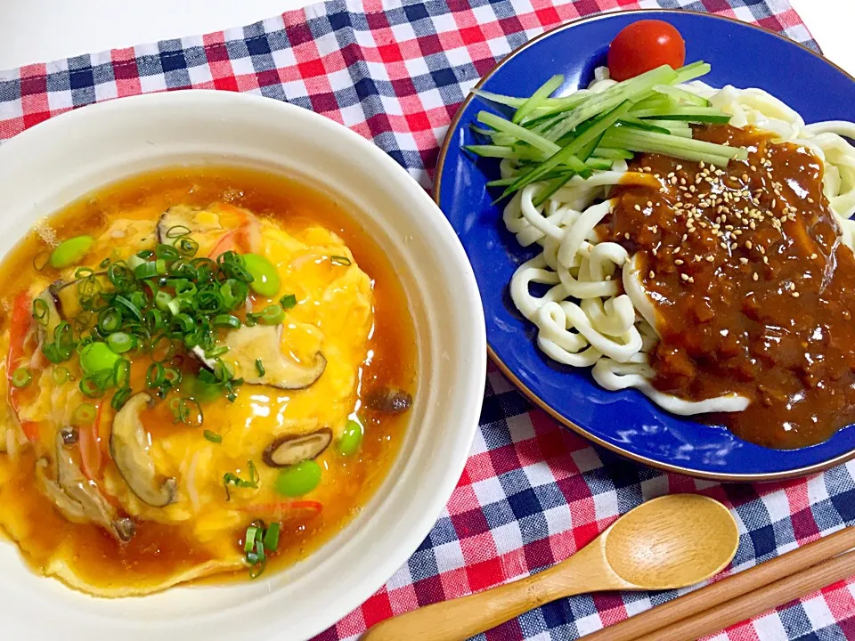 天津飯と炸醤麺|美穂さん