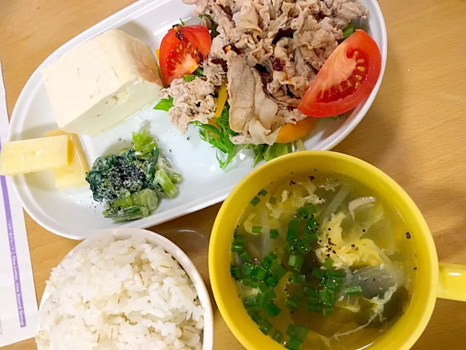 ゾロ目1111投稿🍽豚しゃぶサラダで晩ご飯|かわちさん