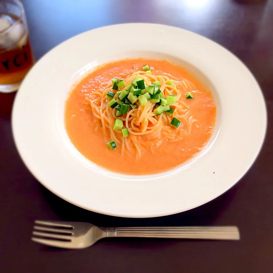 ガスパチョ風冷静パスタ🍝|さえさん