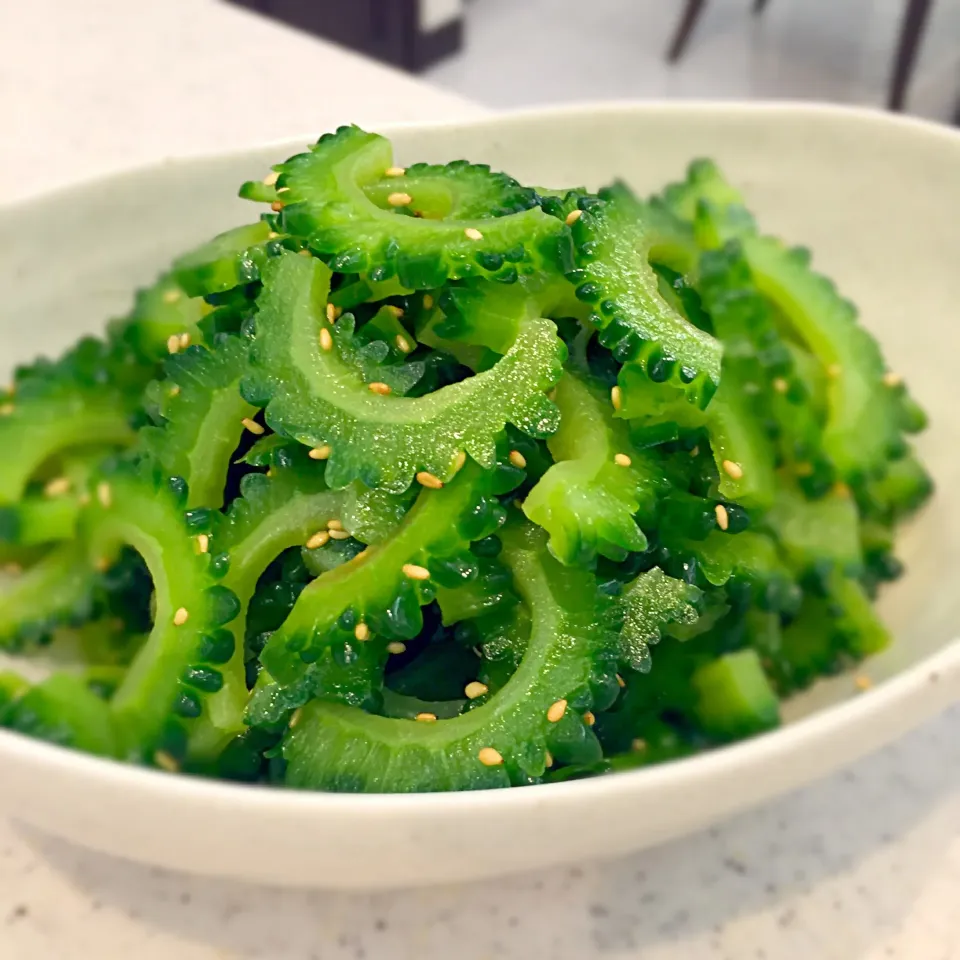 調味料が全部小さじ1/2で作れる✨やみつきゴーヤ😋|ヨッチャンさん