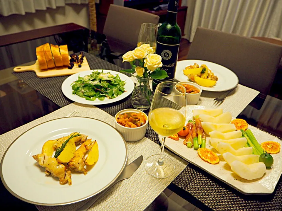 鶏肉とじゃがいものロースト ローズマリー風味|はらしおりさん