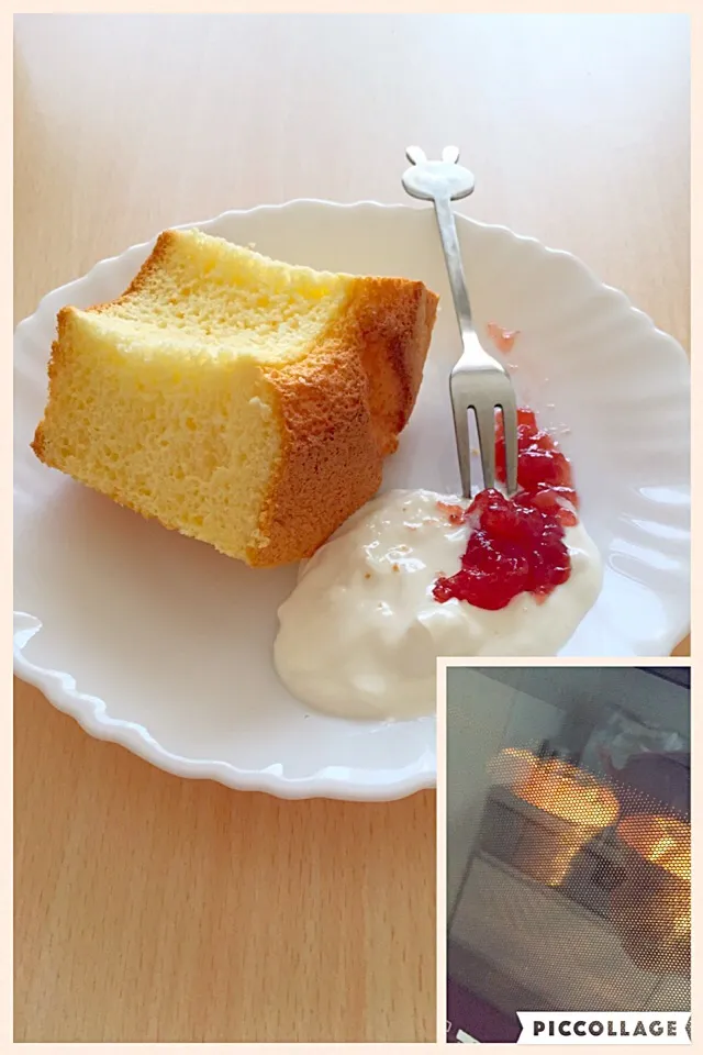 Snapdishの料理写真:ふわふわシフォンケーキ|Ayuさん