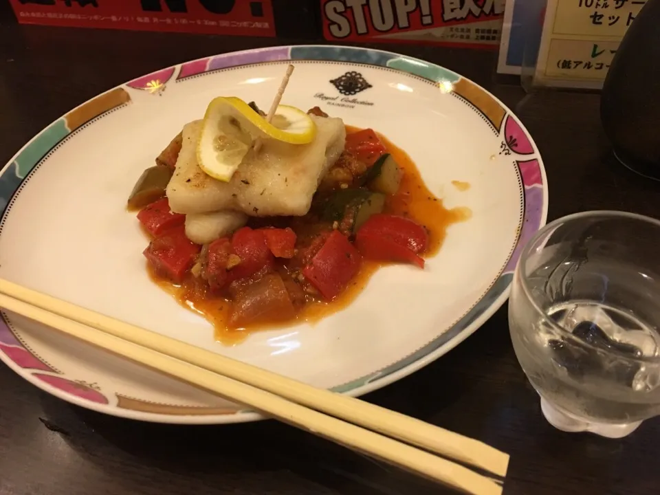 Snapdishの料理写真:舌平目のラタトゥイユ添え と 酔鯨|ししょうさん