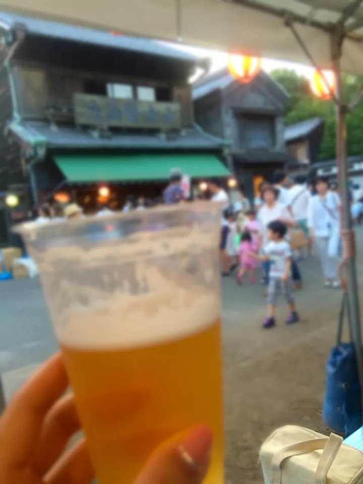 お祭りにて~生ビール|acoさん