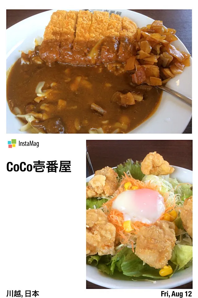 カレーハウスCoCo壱番屋❤️「フライドチキンサラダ」🐥「チキンカツ」|アライさんさん