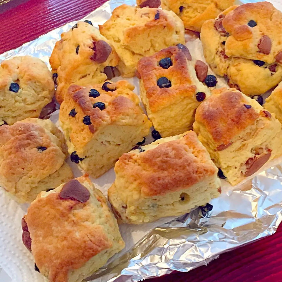 トースターで出来る、ブルーベリースコーン😊🌻|にゃふてんさん