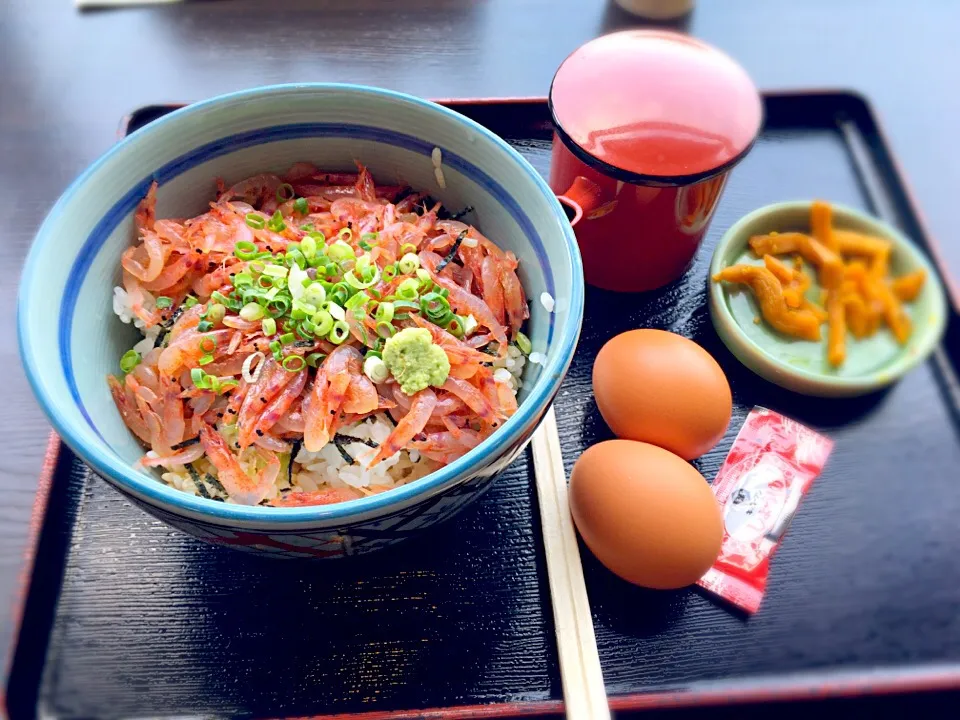 桜海老の沖漬け丼
卵つき！@富士川サービスエリア|Maeda Masayukiさん