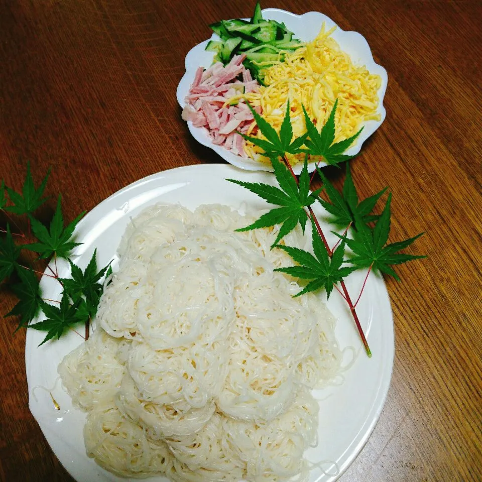 素麺だし醤油や、胡麻ダレで頂きます～|Akiko Nakamotoさん