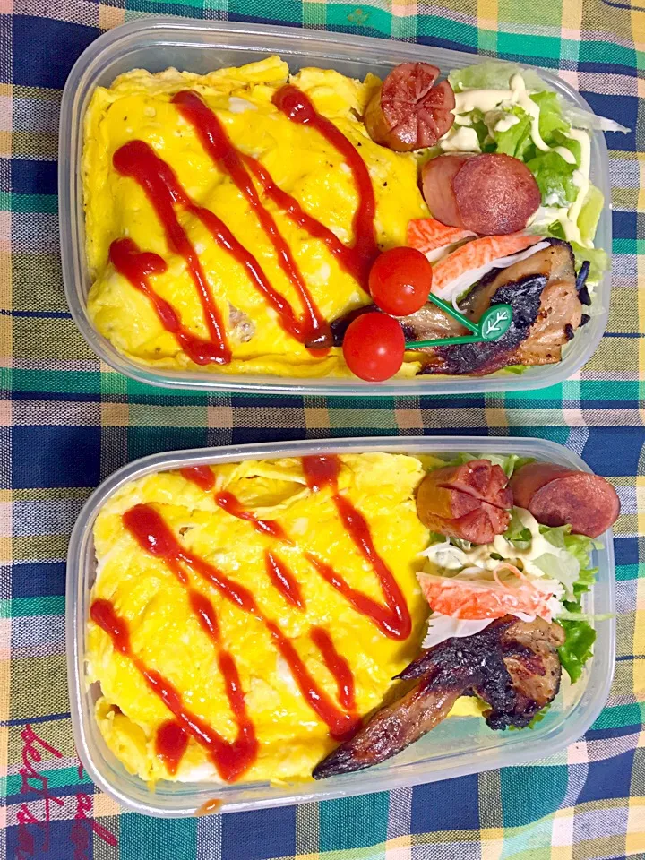 Snapdishの料理写真:オムライス弁当🍳|いちごチョコさん