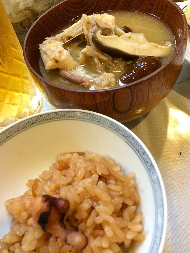 釣り人料理『たこ飯』と『あら汁』|風流料理人さん