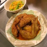 Chicken wing and asparagus corn|Yukiさん