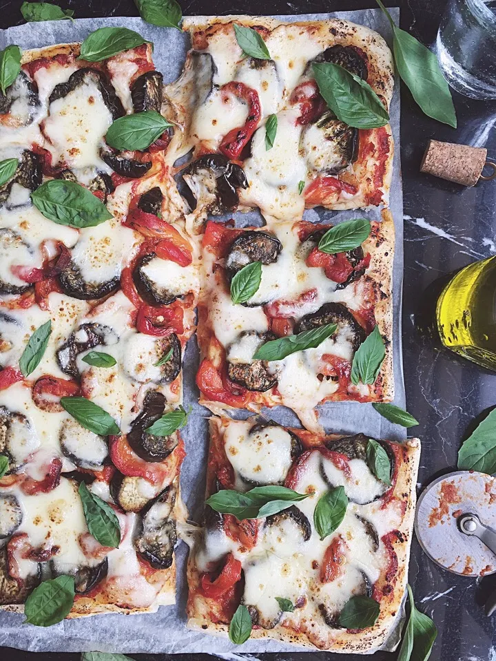 Pepper and eggplant pizza|rick chanさん