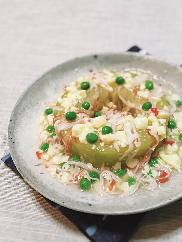 玉子豆腐とカニカマ使って簡単うまうまあんかけ冬瓜♥|rick chanさん