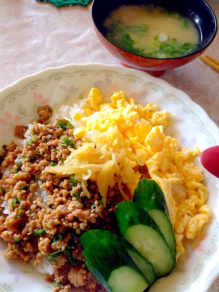 三色丼 そぼろご飯|SUN.yokotanさん