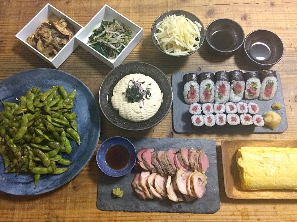 Snapdishの料理写真:ペペロン枝豆、お夕飯。|noixさん