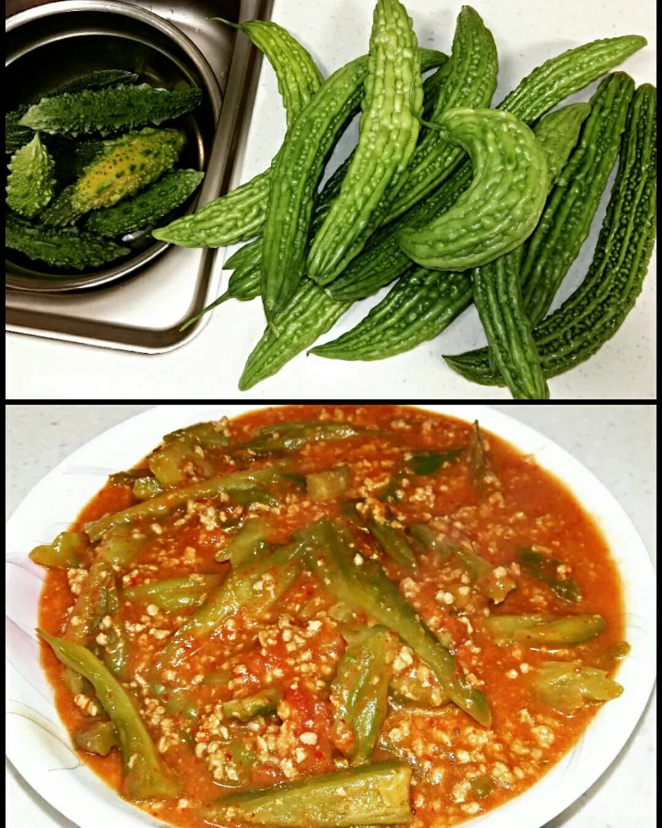 bitter gourd in minced pork tomato sauce|steven z.y.さん