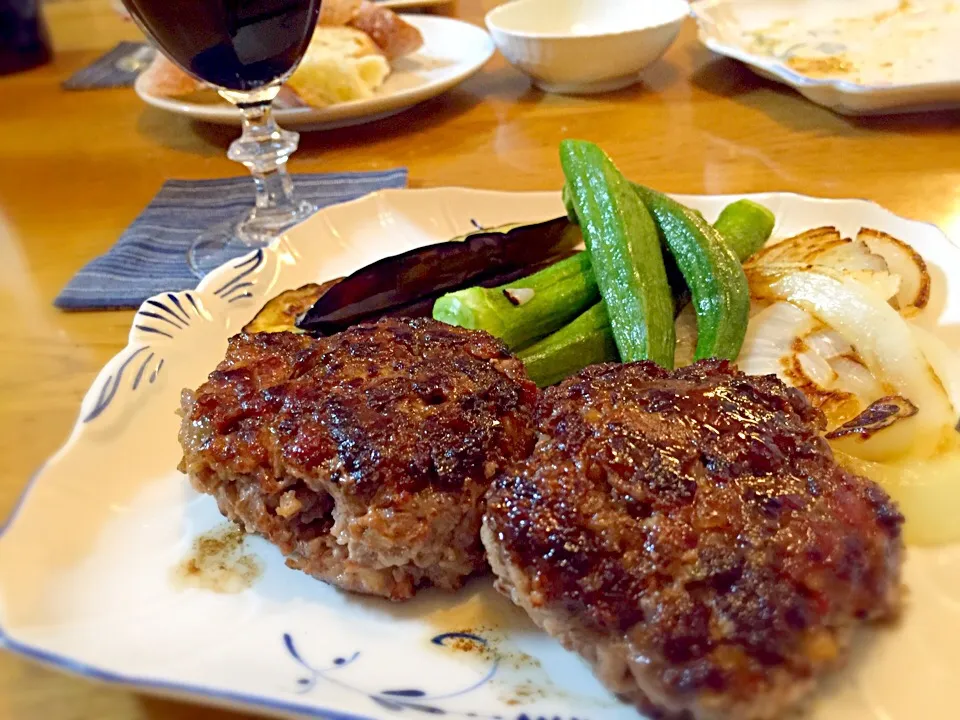 チョップドビーフ&ポークハンバーグ 〜  本日の男子ごはんのパクリ (^o^)/|リフルシャッフルさん