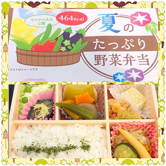 Snapdishの料理写真:夏のたっぷり野菜弁当|ちな姉＠水ノ智南英さん