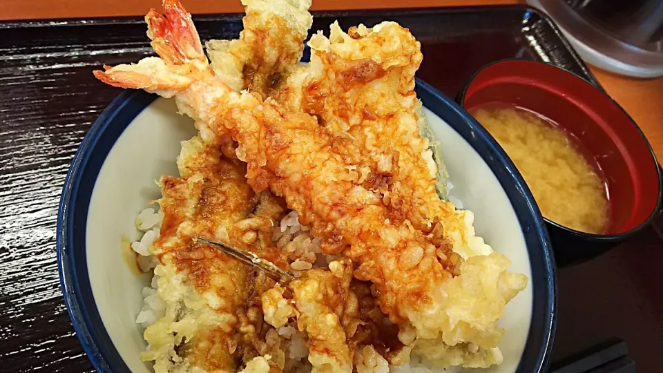 活〆穴子と海老・めごちの夏天丼|am ordさん