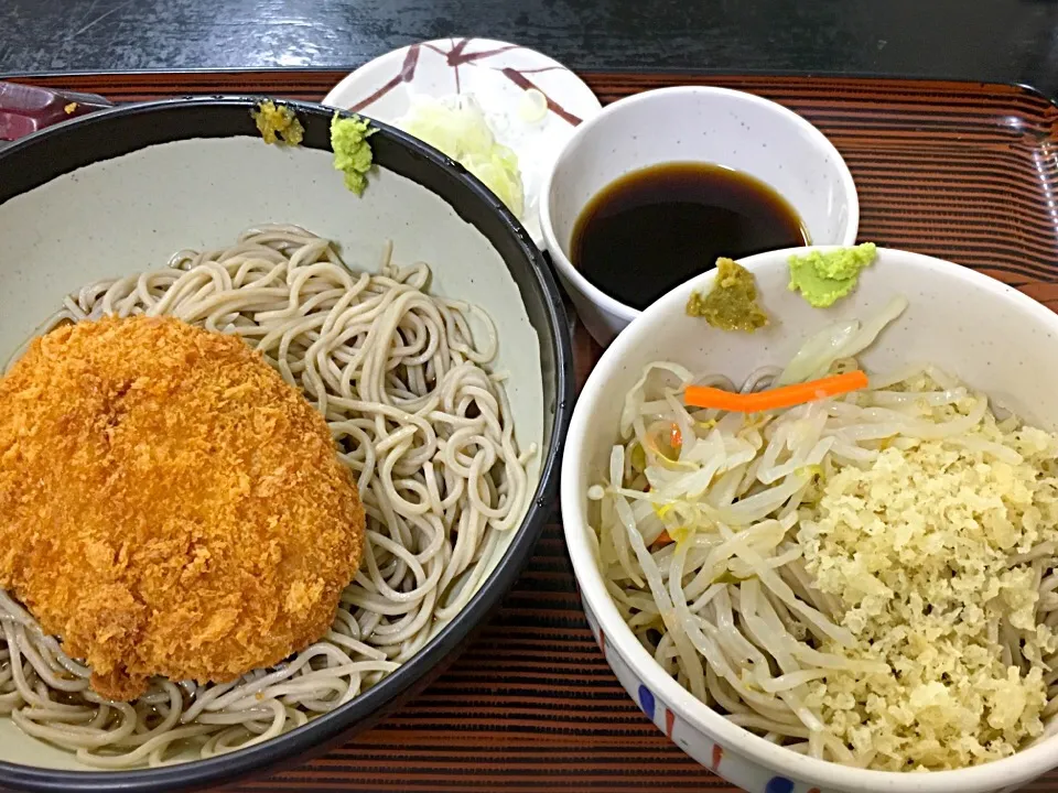 立食いそば手帳 名店120［首都圏編］ 日豊庵 農林水産省店（霞ヶ関）2食そばセット コロッケそば・（小）冷し野菜そば 160815|ゆうじ.さん