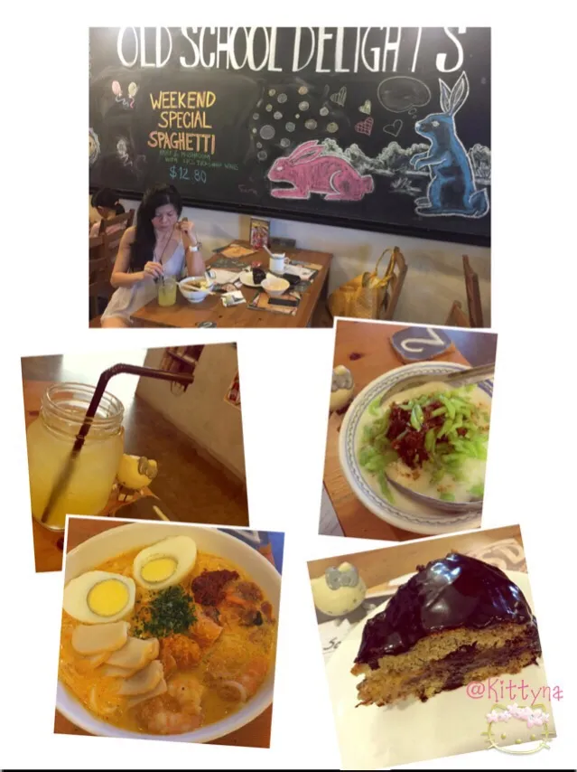 🍋 Juice 🍸
🍧 Chendol
🍜 Laksa
🍫🍌  Fudge cake 👍😋|🎀Kittyna🌸さん