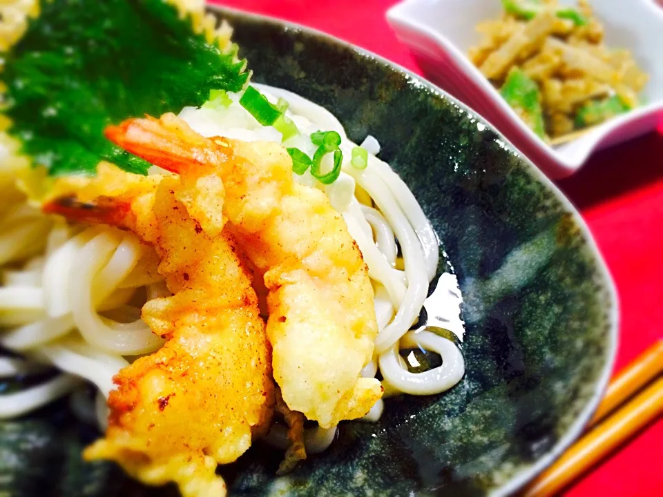 Snapdishの料理写真:さっぱり冷し海老おろしうどん(*´◒`*)|まつばさん