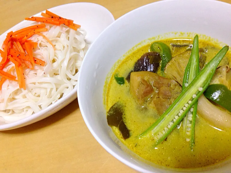 グリーンカレーつけ麺 和風出汁|harumisanさん