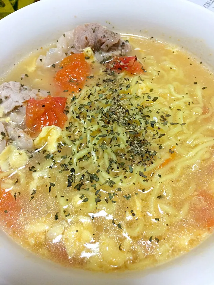 塩卵トマトラーメン|トリさん