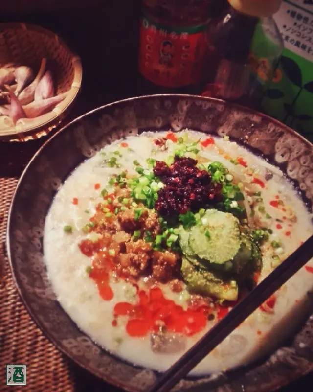 担々麺風豆乳冷やしラーメン、酒粕入り。|こいさんさん