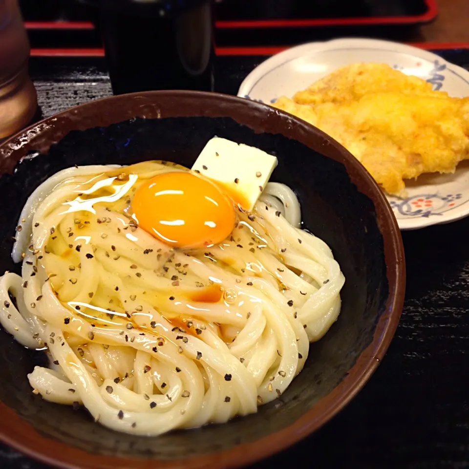 Snapdishの料理写真:釜バターうどん（カルボナーラうどん）|nao子さん