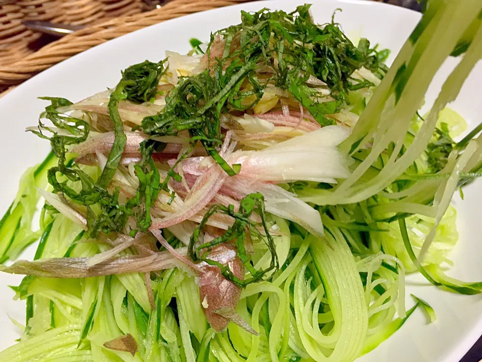 我が家の夏定番(きゅうりが採れすぎた時のみ)‼️きゅうり素麺❤️

梅オクラだれでツルツル頂きます٩(◦`꒳´◦)۶💕|桃実さん