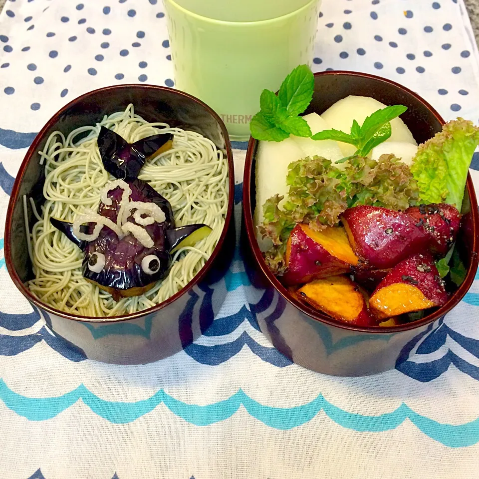 Snapdishの料理写真:vegan素麺弁当|makiko_aさん