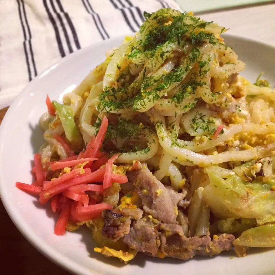 焼うどん〜お好み焼き粉がなかった人〜|わきさん