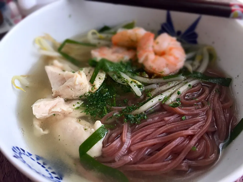 Asian chicken rice noodle soup|mayumiさん