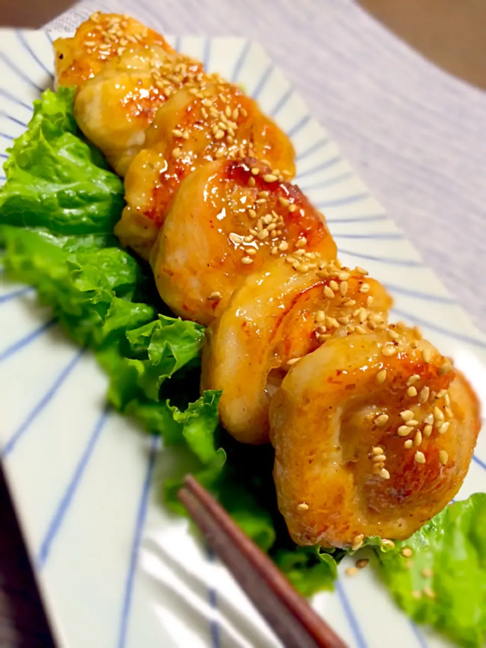 ともさんの料理 柚子胡椒風味♪胸肉の丸め焼き|るん♪さん