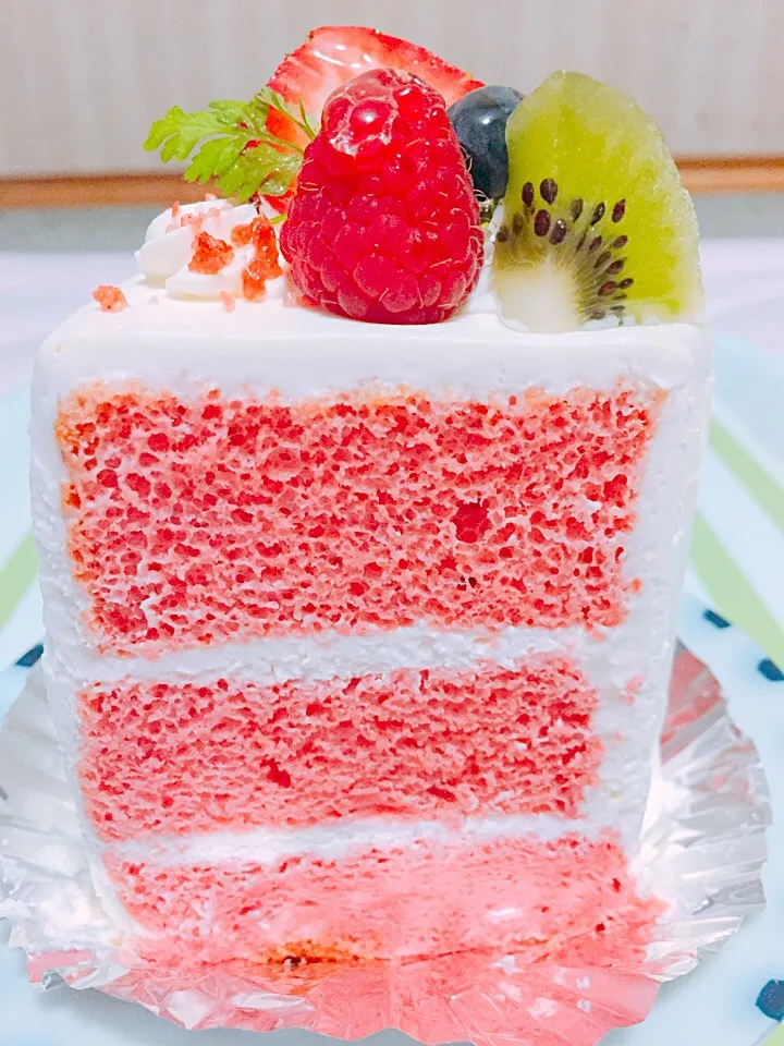 Sweets 8.16
Raspberry chiffon cake|moonmoonさん