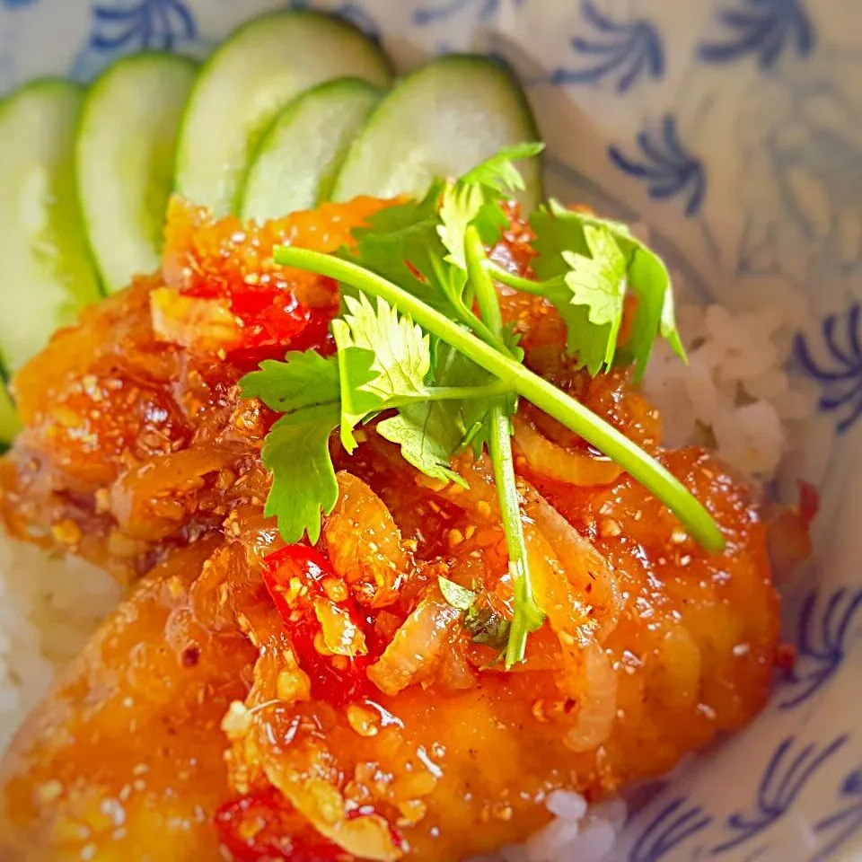 tangy, spicy organic thai lemongrass chicken wings|Chua Jeanさん