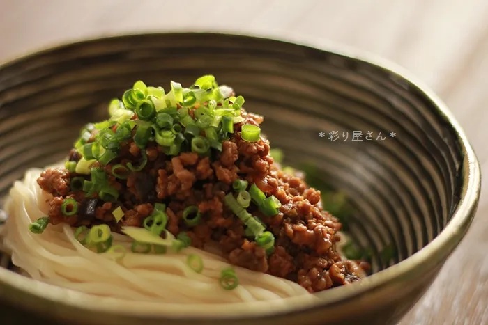 冷やし茄子味噌うどん #彩り屋さん|akoakkoさん