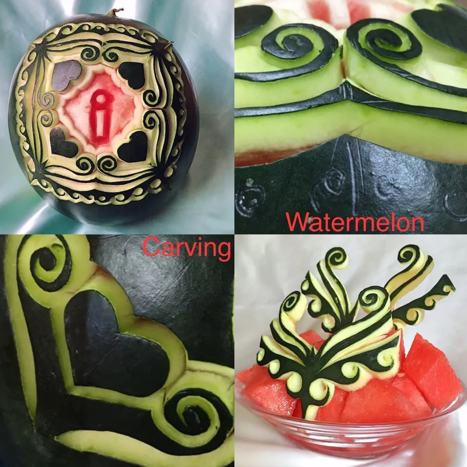 スイカのカービング 🍉 【Watermelon Carving 】|izoomさん