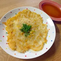 Snapdishの料理写真:長男の宿題、創作料理|みかさん