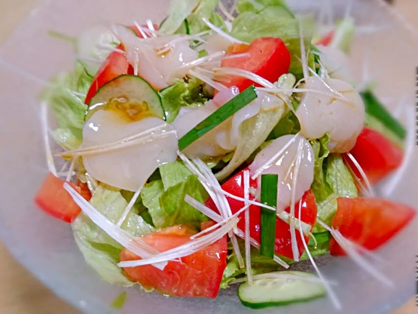 ついつい箸がのびる❗ホタテの香味サラダ|シホさん