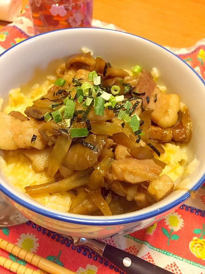 豚玉丼|あんくママさん