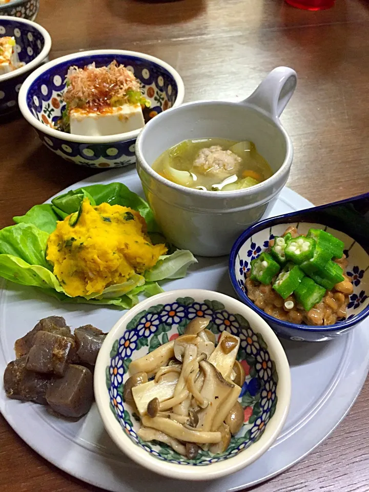 Snapdishの料理写真:本日の夕飯🍙|ひろっちさん