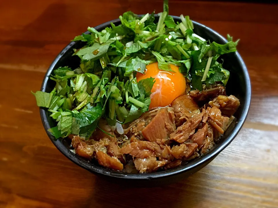 チャーシュー三つ葉丼|チカさん