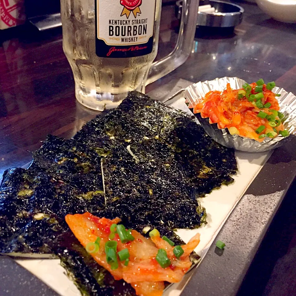 韓国海苔チーズ キムチのせ♪|guraさん