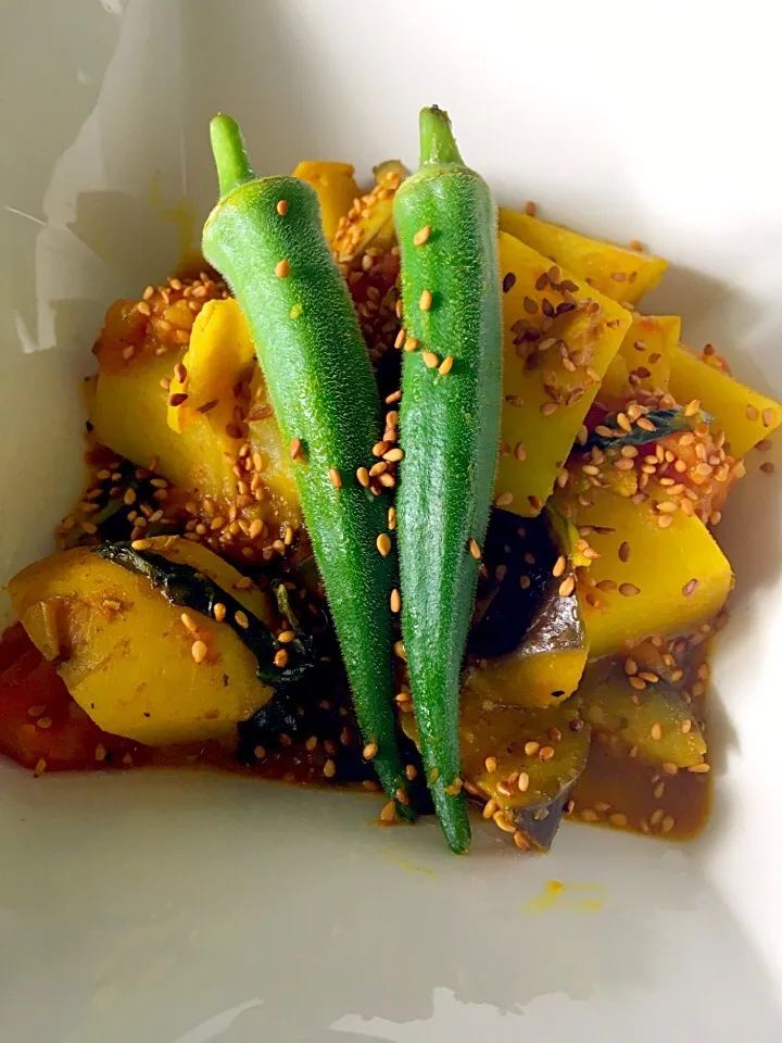 Masala curry made from fresh veggies 頂いた野菜でマサラカレー|Tanuさん