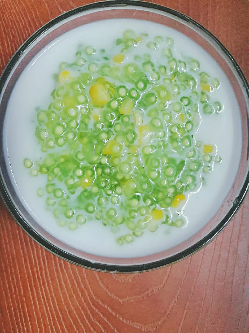 Tapioca pearl pudding with a dash of coconut milk|Newsone Fotografiaさん