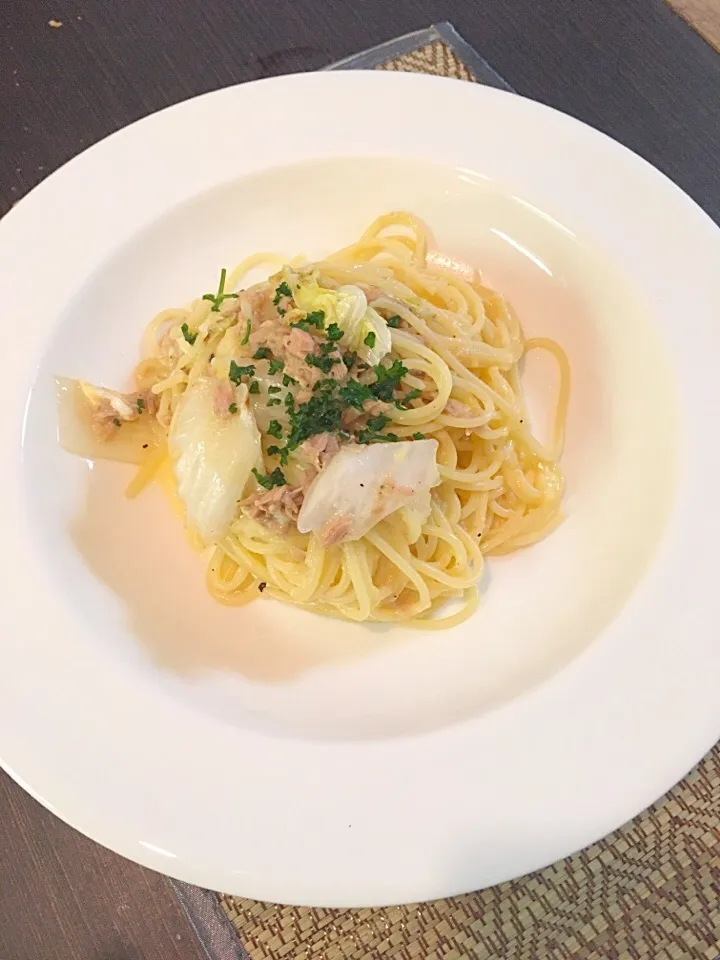 ツナと白菜のチーズパスタ|mikiさん